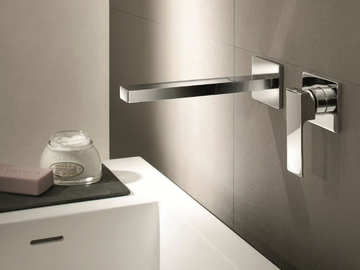 MINT - F809B+M011A - 2 hole wall-mounted washbasin mixer by Fantini Rubinetti - view 3